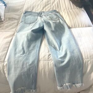 INC High-Rise stone washed jeans